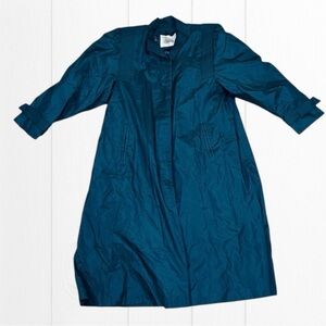 Vintage FLEET STREET Teal Blue Coat, Size 12